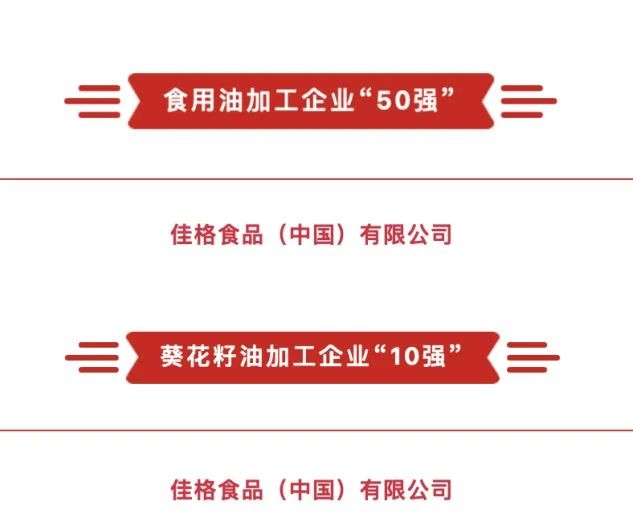 喜讯！多力食用油厂商佳格再度上榜2020年度食用油加工企业强