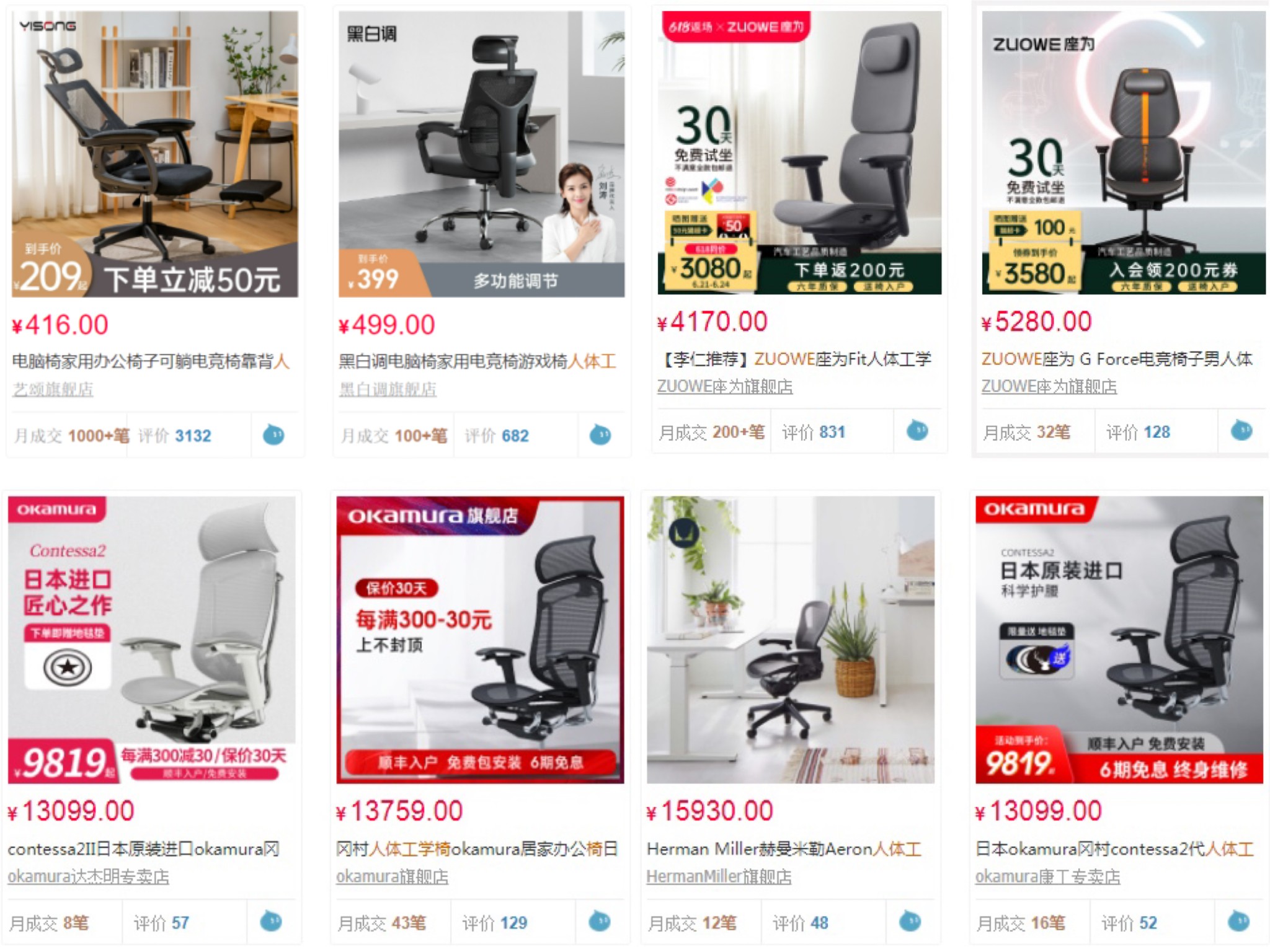 国际品牌VS国产品牌，人体工学椅的价格差距为何这么大？