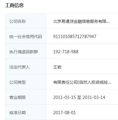 北京易通贷最新消息